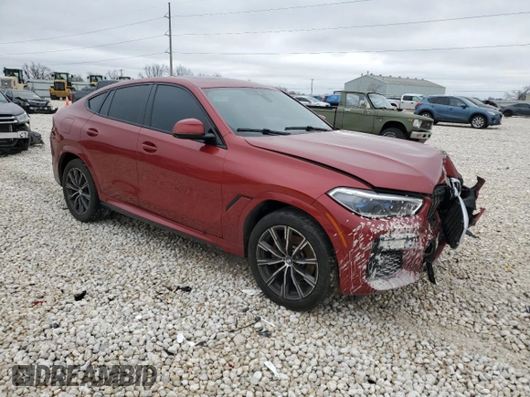 2021 BMW X6 sDrive40i z VIN 5UXCY4C01M9G08122, wystawiony jako Copart lot #44947865 z przebiegiem 90 011 mil mil oraz Szkody całkowita. Historia ofert i sprzedaży dostępna na DreamBid. Obrazek 4.