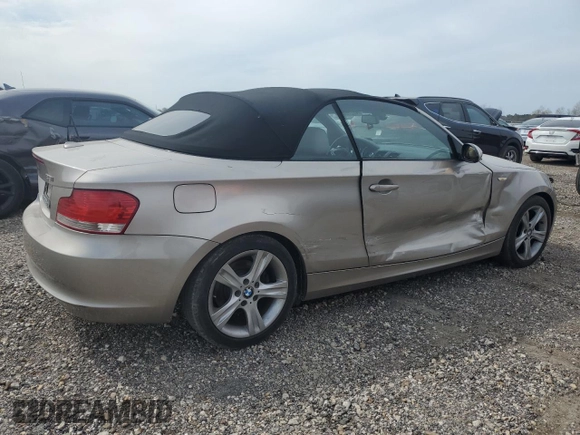 2008 BMW 1 Series 128i with VIN WBAUL73528VE88276, listed as a Copart auction lot 47272835 with 97,905 mi miles and Salvage title. Bid and sale history available at DreamBid. Image 3.
