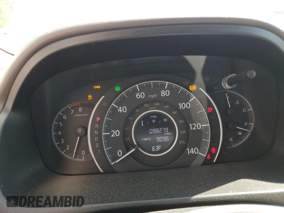 2013 Honda CR-V EX-L with VIN 5J6RM3H76DL014479, listed as a Copart auction lot 51075315 with 98,279 mi miles and Salvage Title. Bid and sale history available at DreamBid. Image 9.