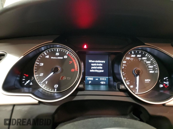 2017 Audi S5 Premium Plus with VIN WAUC4AFR1HA000525, listed as a Copart auction lot 84597154 with 47,042 mi miles and Salvage Title. Bid and sale history available at carsss.com. Image 9.