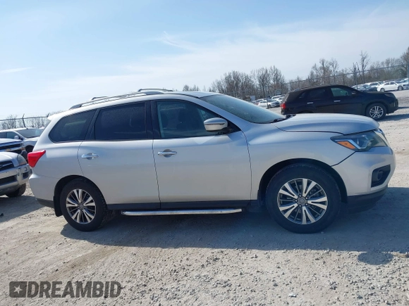 2019 Nissan Pathfinder SL with VIN 5N1DR2MN0KC583160, listed as a IAAI auction lot 41811725 with 81,682 mi miles and . Bid and sale history available at DreamBid. Image 13.