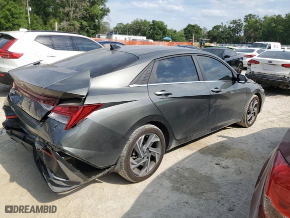 2024 Hyundai Elantra SEL with VIN KMHLS4DG3RU808222, listed as a Copart auction lot 54051305 with 9,880 mi miles and Salvage Title. Bid and sale history available at carsss.com. Image 3.