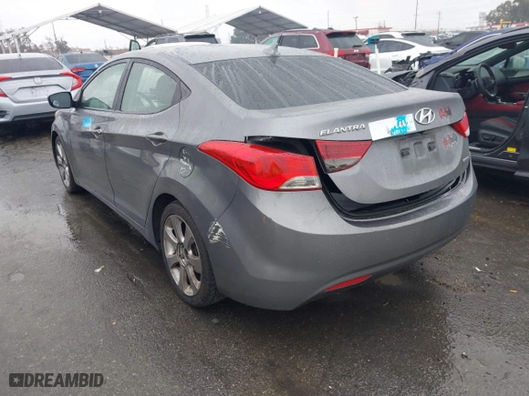 2012 Hyundai Elantra GLS with VIN 5NPDH4AE7CH093523, listed as a IAAI auction lot 41559497 with 184,662 mi miles. Bid and sale history available at carsss.com. Image 3.