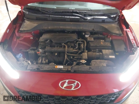 2022 Hyundai Kona SEL with VIN KM8K32AB7NU891234, listed as a IAAI auction lot 41329880 with 20,486 mi miles. Bid and sale history available at carsss.com. Image 10.