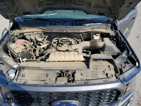 2023 Ford F-150 XL with VIN 1FTEW1CP4PKD21685, listed as a Copart auction lot 54992615 with 27,252 mi miles and Salvage title. Bid and sale history available at DreamBid. Image 11.