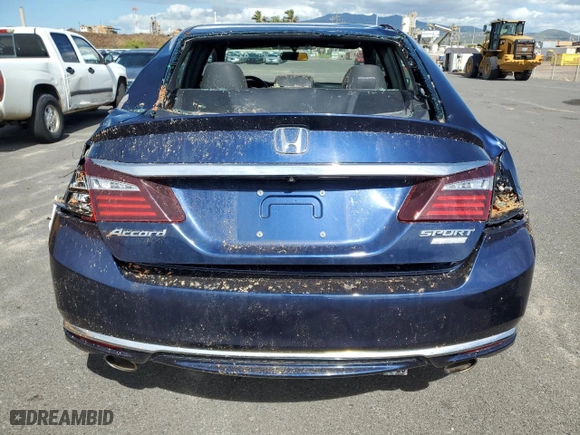 2017 Honda Accord Sedan Sport with VIN 1HGCR2F57HA180831, listed as a Copart auction lot 44081505 with 41,940 mi miles and Salvage Title. Bid and sale history available at carsss.com. Image 6.
