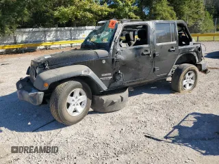 2018 Jeep Wrangler JK Unlimited Sport S with VIN 1C4BJWDG9JL884536, listed as a Copart auction lot 76707124 with 169,277 mi miles and Salvage Title. Bid and sale history available at carsss.com. Image 1.