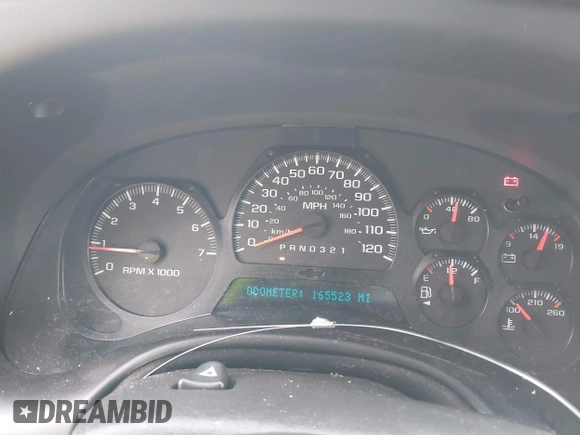 2007 Chevrolet TrailBlazer LS with VIN 1GNDT13SX72223972, listed as a IAAI auction lot 41609686 with 165,523 mi miles. Bid and sale history available at carsss.com. Image 7.