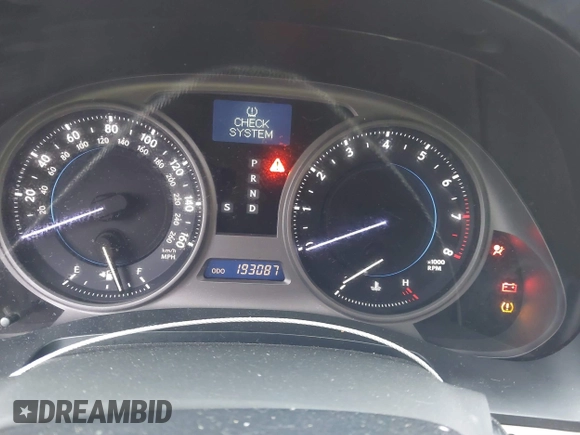 2006 Lexus IS 250 with VIN JTHCK262365007580, listed as a IAAI auction lot 41726932 with 193,087 mi miles and . Bid and sale history available at DreamBid. Image 7.