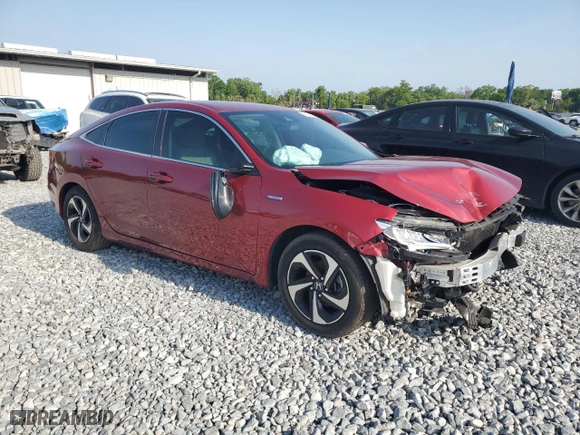 2022 Honda Insight EX with VIN 19XZE4F58NE003357, listed as a Copart auction lot 50183675 with 188,256 mi miles and Clean Title. Bid and sale history available at carsss.com. Image 4.