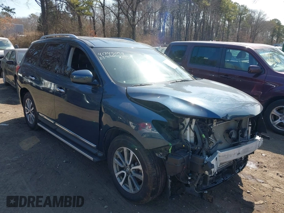 2013 Nissan Pathfinder SL with VIN 5N1AR2MM3DC652923, listed as a IAAI auction lot 41749099 with 91,492 mi miles and . Bid and sale history available at DreamBid. Image 6.