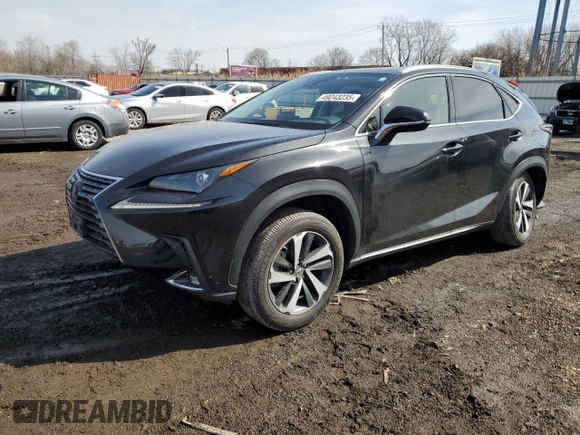 2021 Lexus NX with VIN JTJGARDZ1M5029327, listed as a Copart auction lot 49243235 with 9,926 mi miles and Salvage Title. Bid and sale history available at carsss.com. Image 1.
