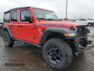 2022 Jeep Wrangler Unlimited Rubicon with VIN 1C4JJXR62NW171306, listed as a Copart auction lot 81366074 with 25,001 mi miles and Clean title. Bid and sale history available at DreamBid. Image 4.
