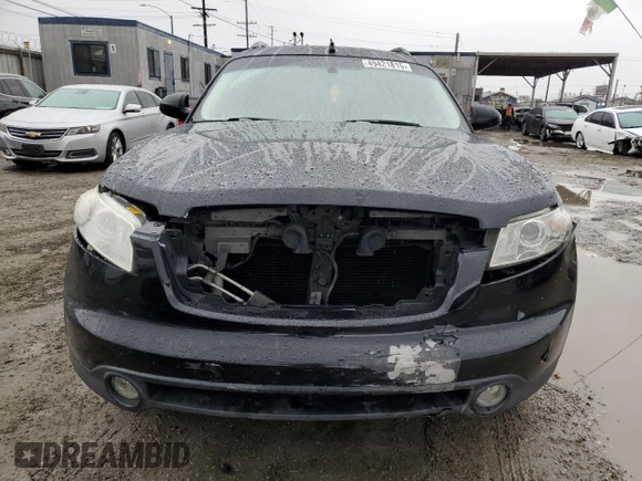 2005 Infiniti FX with VIN JNRAS08U15X103058, listed as a Copart auction lot 49421815 with 121,498 mi miles and Salvage title. Bid and sale history available at DreamBid. Image 5.