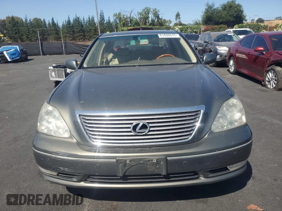 2005 Lexus LS 430 z VIN JTHBN36F555014833, wystawiony jako Copart lot #61096915 z przebiegiem 111 525 mil mil oraz Czysty tytuł • Clean title. Historia ofert i sprzedaży dostępna na DreamBid. Obrazek 5.