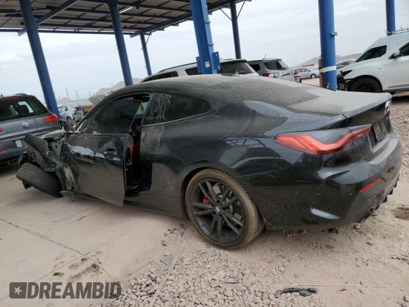 2021 BMW 4 Series 430i with VIN WBA53AP01MCF92750, listed as a Copart auction lot 43817115 with 61,291 mi miles and Salvage Title. Bid and sale history available at DreamBid. Image 2.