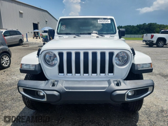 2020 Jeep Wrangler Unlimited Sahara with VIN 1C4HJXEN7LW165137, listed as a Copart auction lot 64458345 with 82,553 mi miles and Salvage title. Bid and sale history available at DreamBid. Image 5.