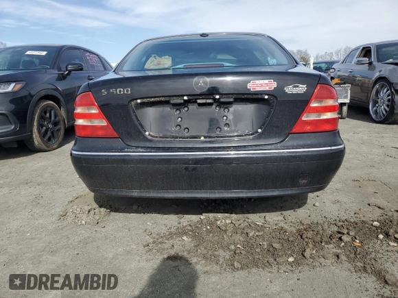 2000 Mercedes-Benz S-Class with VIN WDBNG75J6YA047971, listed as a Copart auction lot 44158815 with 0 mi miles and Salvage Title. Bid and sale history available at carsss.com. Image 6.