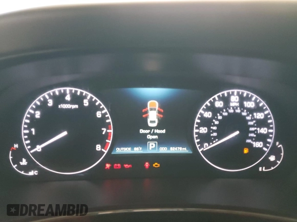 2016 Hyundai Equus Ultimate with VIN KMHGH4JH5GU105781, listed as a Copart auction lot 51545905 with 82,479 mi miles and Clean Title. Bid and sale history available at DreamBid. Image 9.