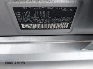 2012 Subaru Legacy Premium with VIN 4S3BMBC69C3012420, listed as a IAAI auction lot 42366597 with Not provided miles and . Bid and sale history available at DreamBid. Image 9.