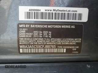 2012 BMW 3 Series 328i с VIN WBA3A5C5XCFJ88765, выставлен на аукционе Copart как лот 53954325 с пробегом 121 610 миль миль и Списание • Salvage title. История ставок и продаж доступна на DreamBid. Изображение 12.