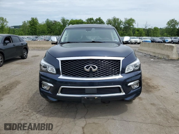 2016 Infiniti QX80 with VIN JN8AZ2NC7G9401032, listed as a Copart auction lot 58068015 with 159,842 mi miles and Salvage title. Bid and sale history available at DreamBid. Image 5.