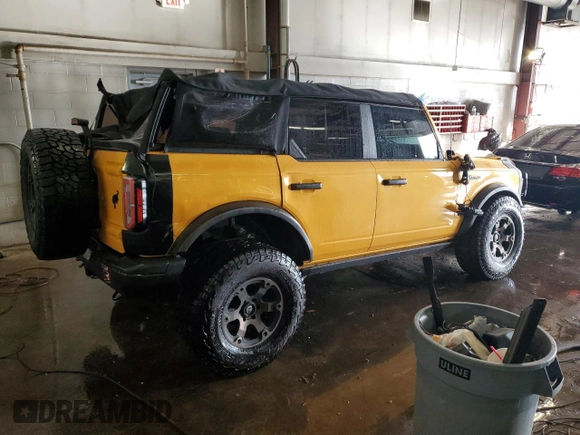 2021 Ford Bronco with VIN 1FMEE5DH6MLA64578, listed as a Copart auction lot 86190584 with 75,313 mi miles and Salvage Title. Bid and sale history available at carsss.com. Image 3.