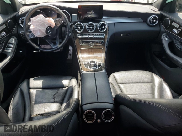 2017 Mercedes-Benz C 300 with VIN 55SWF4KB6HU220298, listed as a Copart auction lot 60870145 with 83,642 mi miles and Salvage title. Bid and sale history available at DreamBid. Image 8.