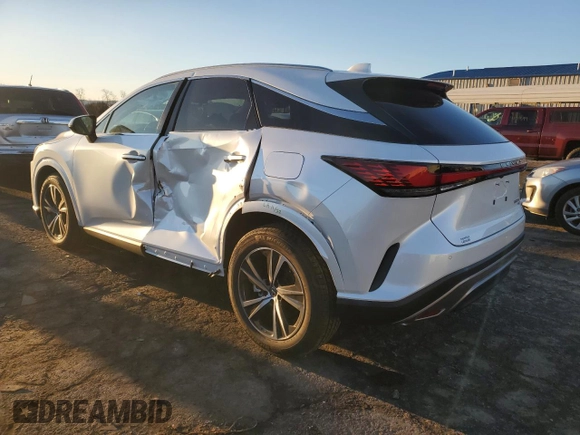 2025 Lexus RX 350 with VIN 2T2BAMCA4SC090873, listed as a Copart auction lot 43447535 with 9,454 mi miles and Salvage Title. Bid and sale history available at DreamBid. Image 2.
