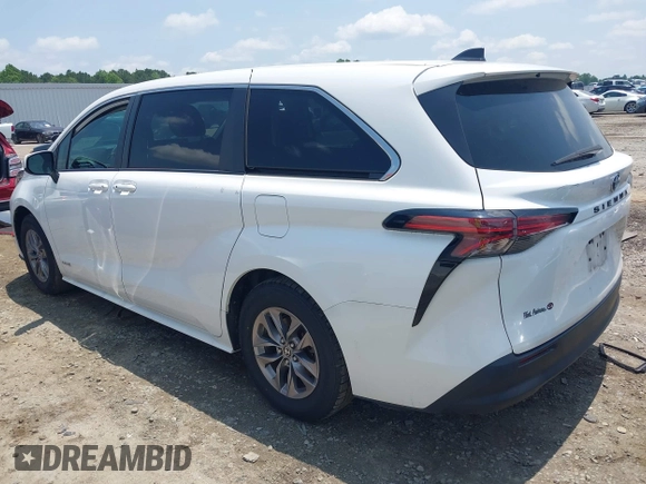 2021 Toyota Sienna LE with VIN 5TDKRKEC6MS029020, listed as a IAAI auction lot 42381285 with 103,260 mi miles and . Bid and sale history available at DreamBid. Image 3.