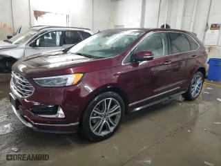 2019 Ford Edge Titanium with VIN 2FMPK3K96KBB26351, listed as a Copart auction lot 52169735 with 78,824 mi miles and Salvage Title. Bid and sale history available at carsss.com. Image 1.