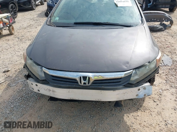 2012 Honda Civic LX with VIN 2HGFB2F57CH528266, listed as a IAAI auction lot 42094846 with 120,244 mi miles and . Bid and sale history available at DreamBid. Image 12.