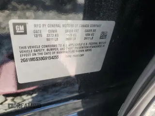 2016 Cadillac XTS Luxury Collection with VIN 2G61M5S30G9154255, listed as a Copart auction lot 66352945 with 258,048 mi miles and Salvage title. Bid and sale history available at DreamBid. Image 12.