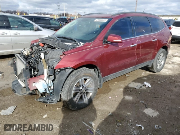 2015 Chevrolet Traverse LT z VIN 1GNKVHKD3FJ268866, wystawiony jako Copart lot #47085565 z przebiegiem 129 477 mil mil oraz Szkoda całkowita • Salvage title. Historia ofert i sprzedaży dostępna na DreamBid. Obrazek 1.