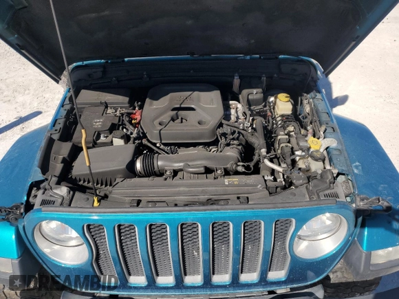 2020 Jeep Wrangler Unlimited Sahara with VIN 1C4HJXEN7LW232934, listed as a Copart auction lot 49422145 with 0 mi miles and Non Repairable. Bid and sale history available at carsss.com. Image 12.