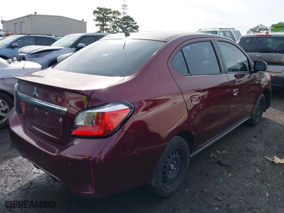 2022 Mitsubishi Mirage G4 ES with VIN ML32FUFJ5NHF02838, listed as a IAAI auction lot 41468834 with 83,836 mi miles. Bid and sale history available at carsss.com. Image 4.