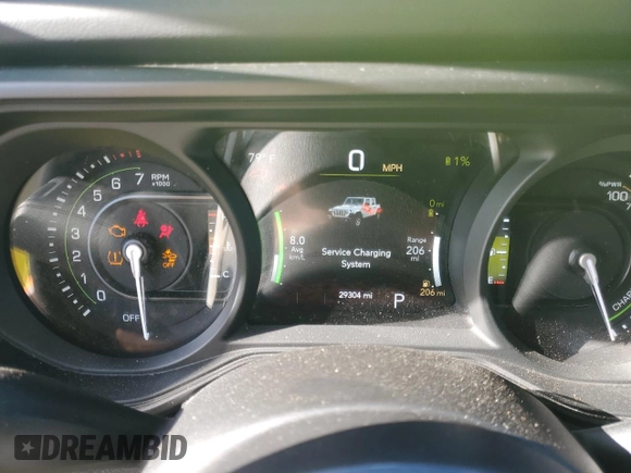 2024 Jeep Wrangler Sahara with VIN 1C4RJXP6XRW238620, listed as a Copart auction lot 63217765 with 29,304 mi miles and Clean title. Bid and sale history available at DreamBid. Image 9.