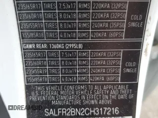 2012 Land Rover LR2 HSE z VIN SALFR2BN2CH317216, wystawiony jako Copart lot #82558224 z przebiegiem 124 372 mil mil oraz Szkoda całkowita • Salvage title. Historia ofert i sprzedaży dostępna na DreamBid. Obrazek 13.
