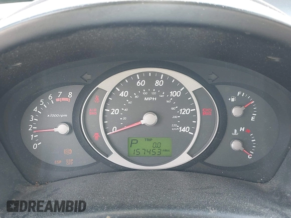 2005 Hyundai Tucson GL with VIN KM8JM12B75U075660, listed as a IAAI auction lot 42037735 with 157,453 mi miles. Bid and sale history available at carsss.com. Image 7.