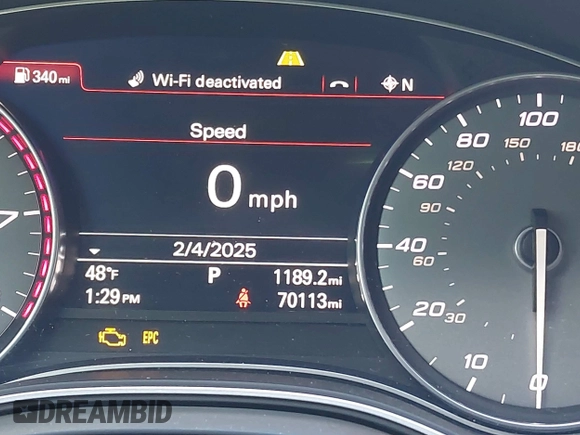 2018 Audi S7 Prestige with VIN WAU2FAFC6JN002741, listed as a IAAI auction lot 41457706 with 70,113 mi miles and . Bid and sale history available at DreamBid. Image 16.