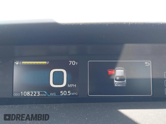 2018 Toyota Prius Two with VIN JTDKBRFU7J3064943, listed as a IAAI auction lot 42077330 with 108,223 mi miles and . Bid and sale history available at carsss.com. Image 7.