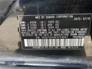 2019 Subaru Impreza Premium with VIN 4S3GTAC60K3754657, listed as a Copart auction lot 54211545 with 28,488 mi miles and Salvage Title. Bid and sale history available at DreamBid. Image 12.