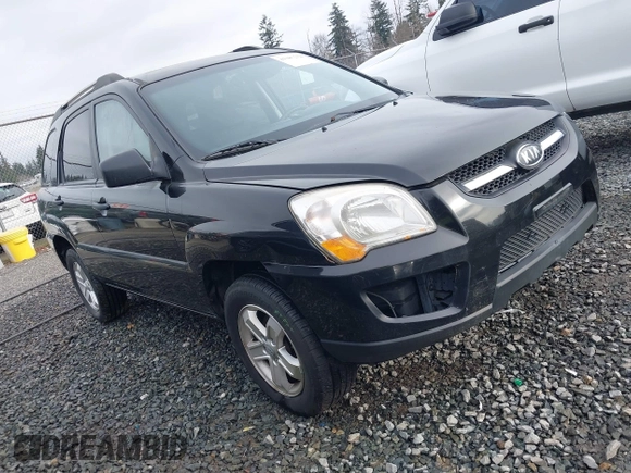 2010 Kia Sportage LX with VIN KNDKGCA33A7706645, listed as a IAAI auction lot 41387232 with 178,714 mi miles and . Bid and sale history available at carsss.com. Image 1.
