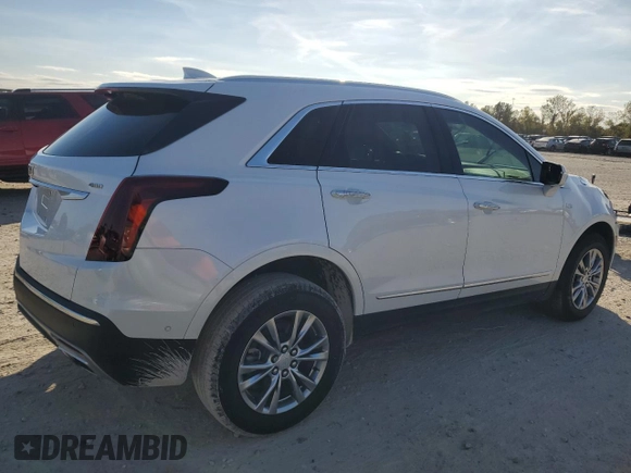 2023 Cadillac XT5 FWD Premium Luxury with VIN 1GYKNCRS7PZ150378, listed as a Copart auction lot 84757014 with 21,631 mi miles and Salvage Title. Bid and sale history available at carsss.com. Image 3.