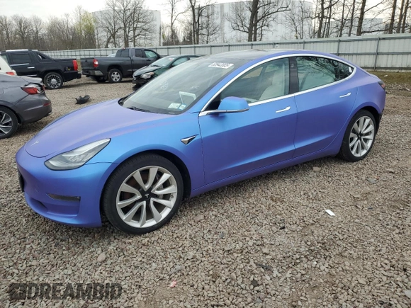 2020 Tesla Model 3 Long Range with VIN 5YJ3E1EB0LF742290, listed as a Copart auction lot 53942005 with 53,670 mi miles and Salvage Title. Bid and sale history available at carsss.com. Image 1.