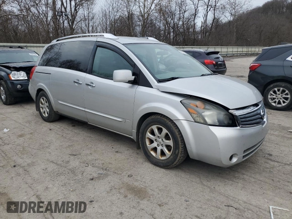 2009 Nissan Quest S with VIN 5N1BV28U99N106407, listed as a Copart auction lot 82570734 with 140,772 mi miles and Salvage Title. Bid and sale history available at carsss.com. Image 4.