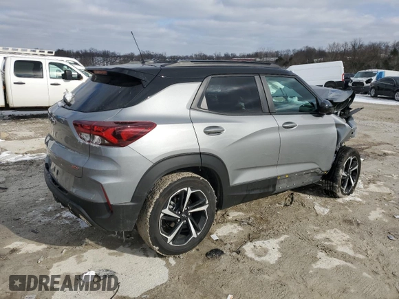 2023 Chevrolet TrailBlazer RS with VIN KL79MTSL7PB195918, listed as a Copart auction lot 46380325 with Not Provided miles and Salvage Title. Bid and sale history available at DreamBid. Image 3.