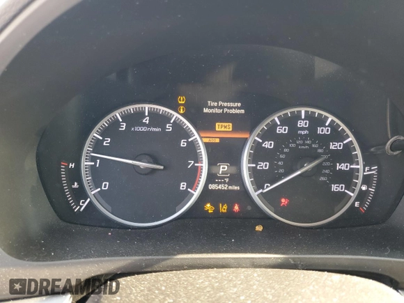 2016 Acura ILX w/Premium Pkg with VIN 19UDE2F73GA003435, listed as a Copart auction lot 53631705 with 85,452 mi miles and Salvage Title. Bid and sale history available at carsss.com. Image 9.