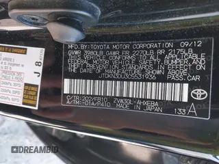 2012 Toyota Prius One with VIN JTDKN3DU3C5531936, listed as a IAAI auction lot 42138273 with 142,898 mi miles and . Bid and sale history available at DreamBid. Image 9.