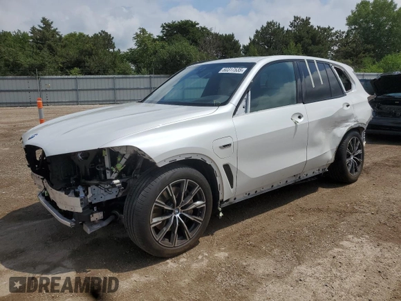 2022 BMW X5 xDrive45e with VIN 5UXTA6C06N9J13414, listed as a Copart auction lot 60317535 with 53,767 mi miles and Salvage title. Bid and sale history available at DreamBid. Image 1.